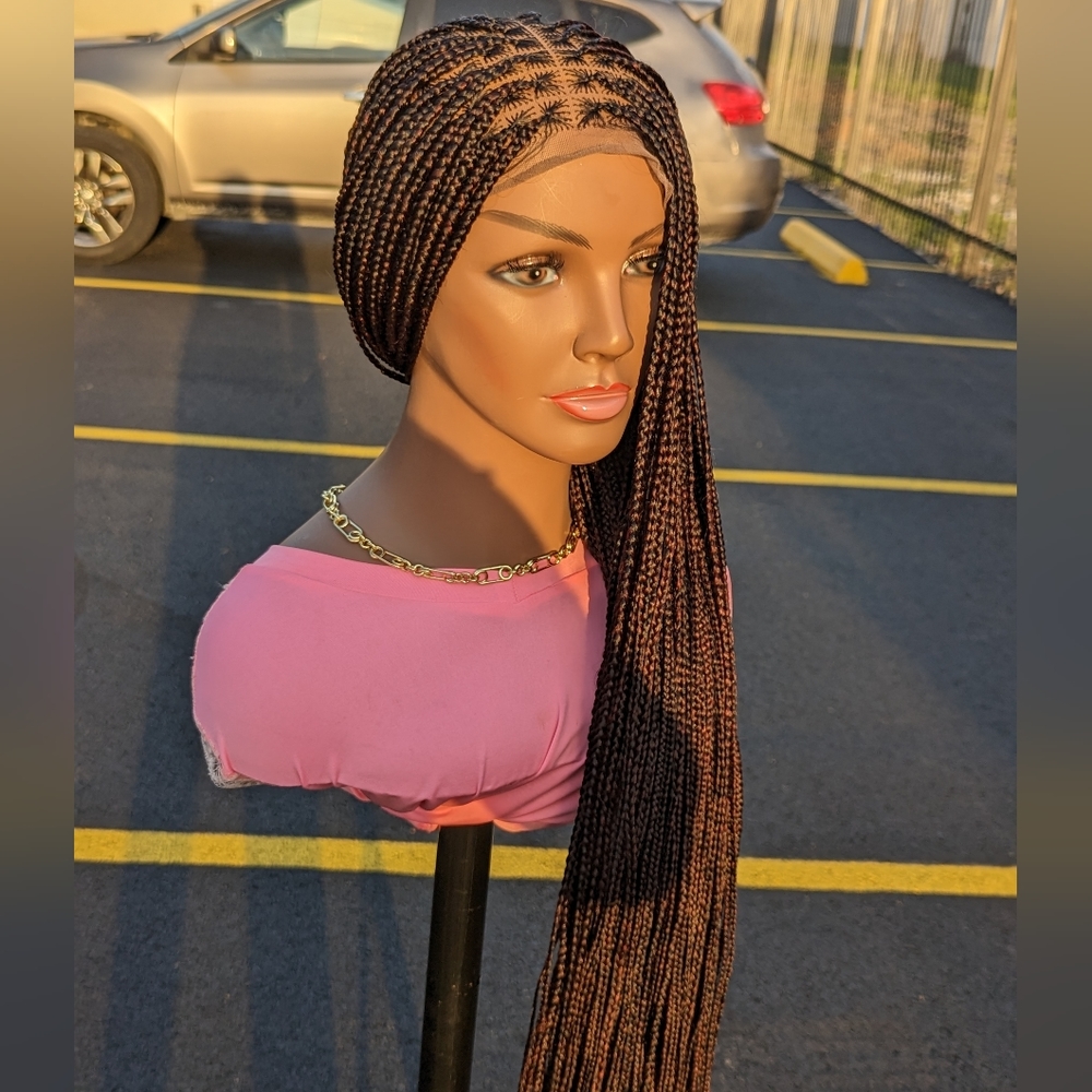 Full lace wig knotless braids